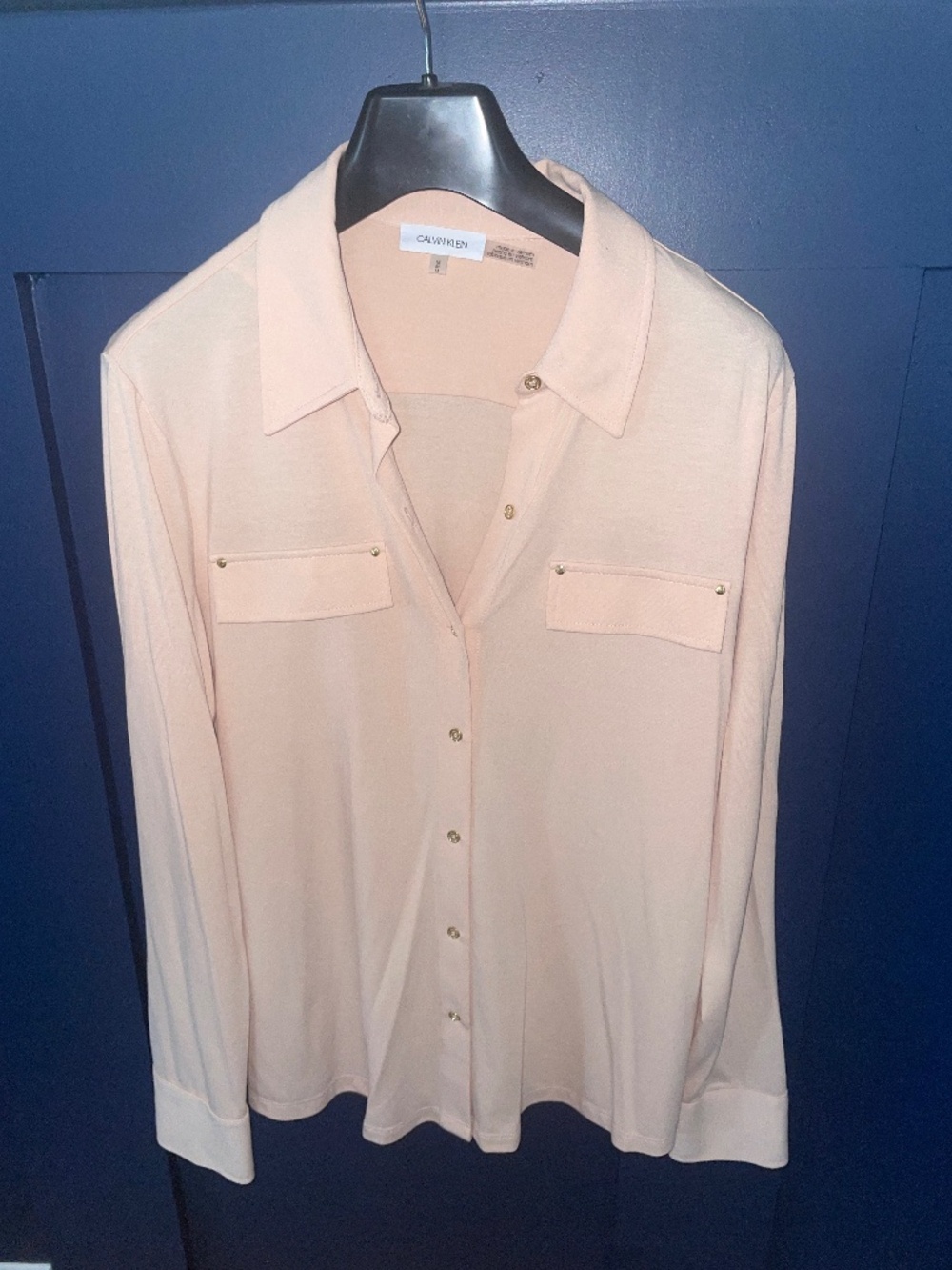 NWOT CALVIN KLEIN baby pink shirt